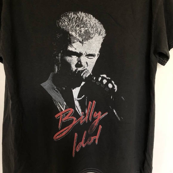 Billy Idol Distressed Black Band T - Picture 2 of 4